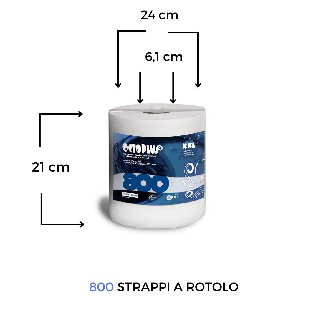 Zpaper P800 Octoplus asciugatutto 3 rotoli 800 strappi