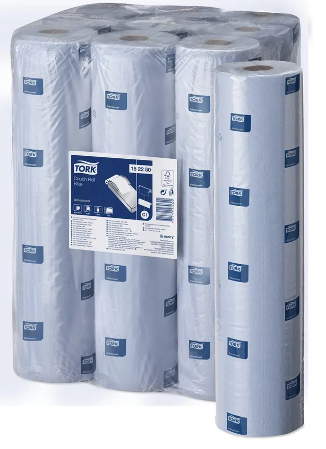 Tork Avanzato rotolo lettino C1 2 veli 54 m blu 9 rotoli
