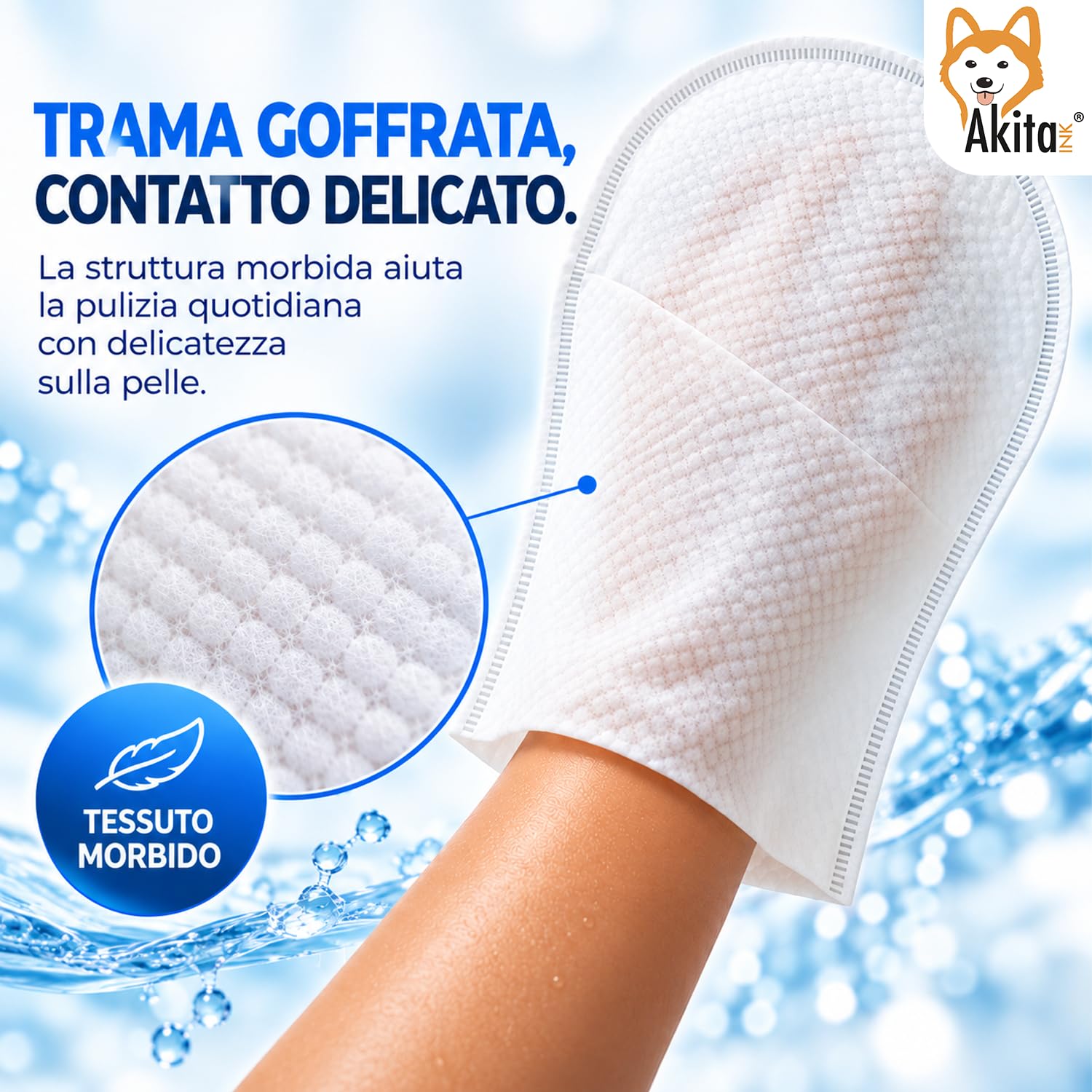 Akitaink Guanti Saponati Aloe e Camomilla 24 pezzi