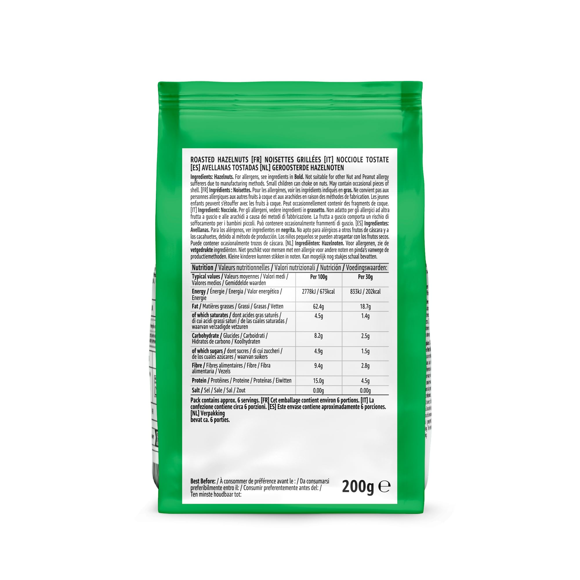 by Amazon Nocciole Tostate 200 g Ricche di Fibre