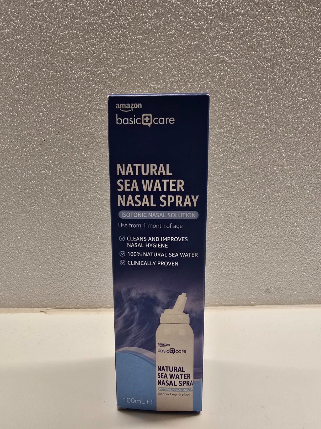 Amazon Basic Care Spray Nasale Acqua di Mare 100 ml Isotonico