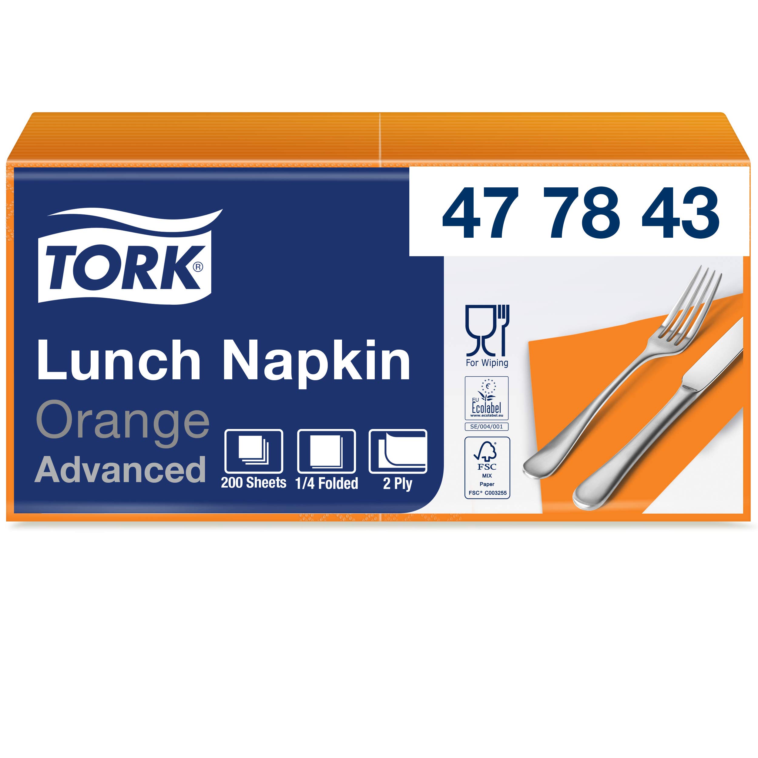 Tork Lunch Advanced Tovaglioli Carta Arancioni 2000 Pz