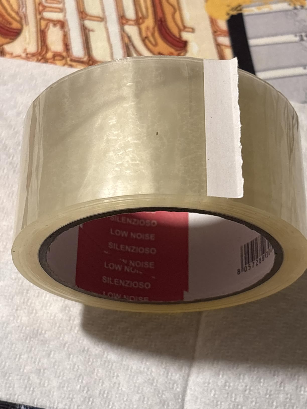 Akitaink Nastro adesivo trasparente imballaggio 6 rotoli 50mm x 66m