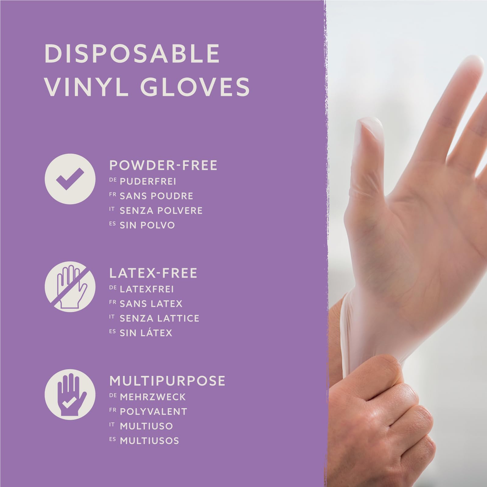 by Amazon guanti vinile monouso M 100 pezzi senza lattice