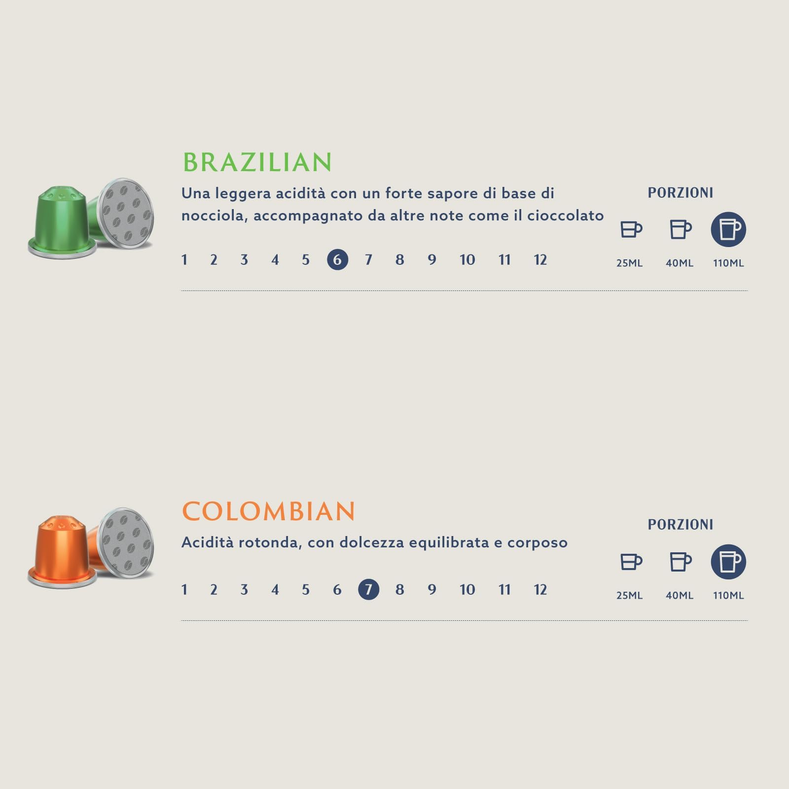 by Amazon Brasiliano capsule caffe 100 pz tostatura media