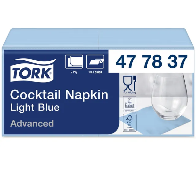 Tork Cocktail Advanced Tovaglioli Azzurro 12x200 pz 2 veli