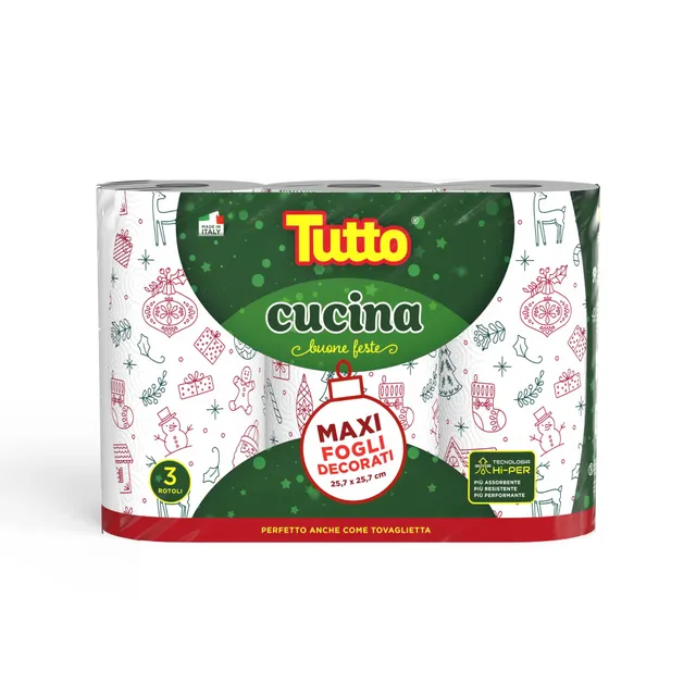 Tutto Cucina Style Christmas Edition carta cucina 3 rotoli