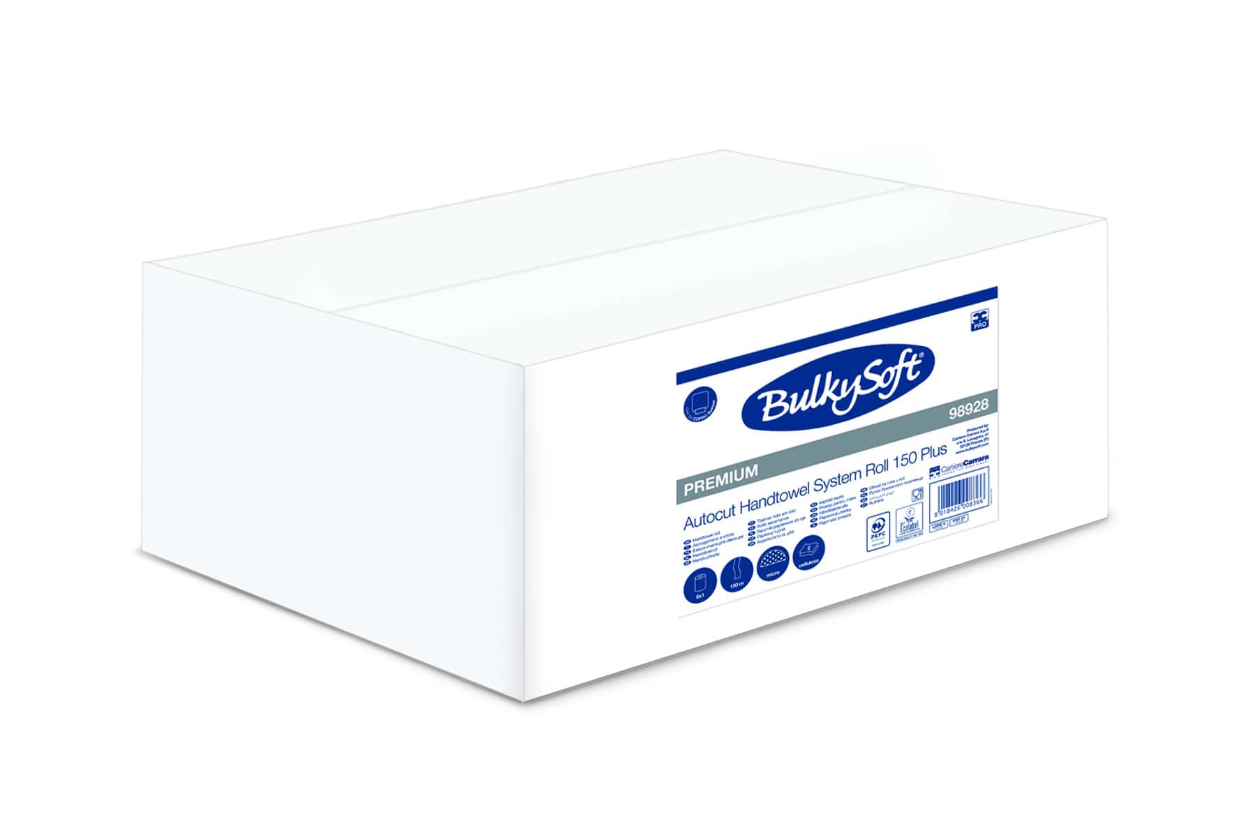 Bulkysoft Premium Autocut Handtowel System Roll 150 Plus asciugamani
