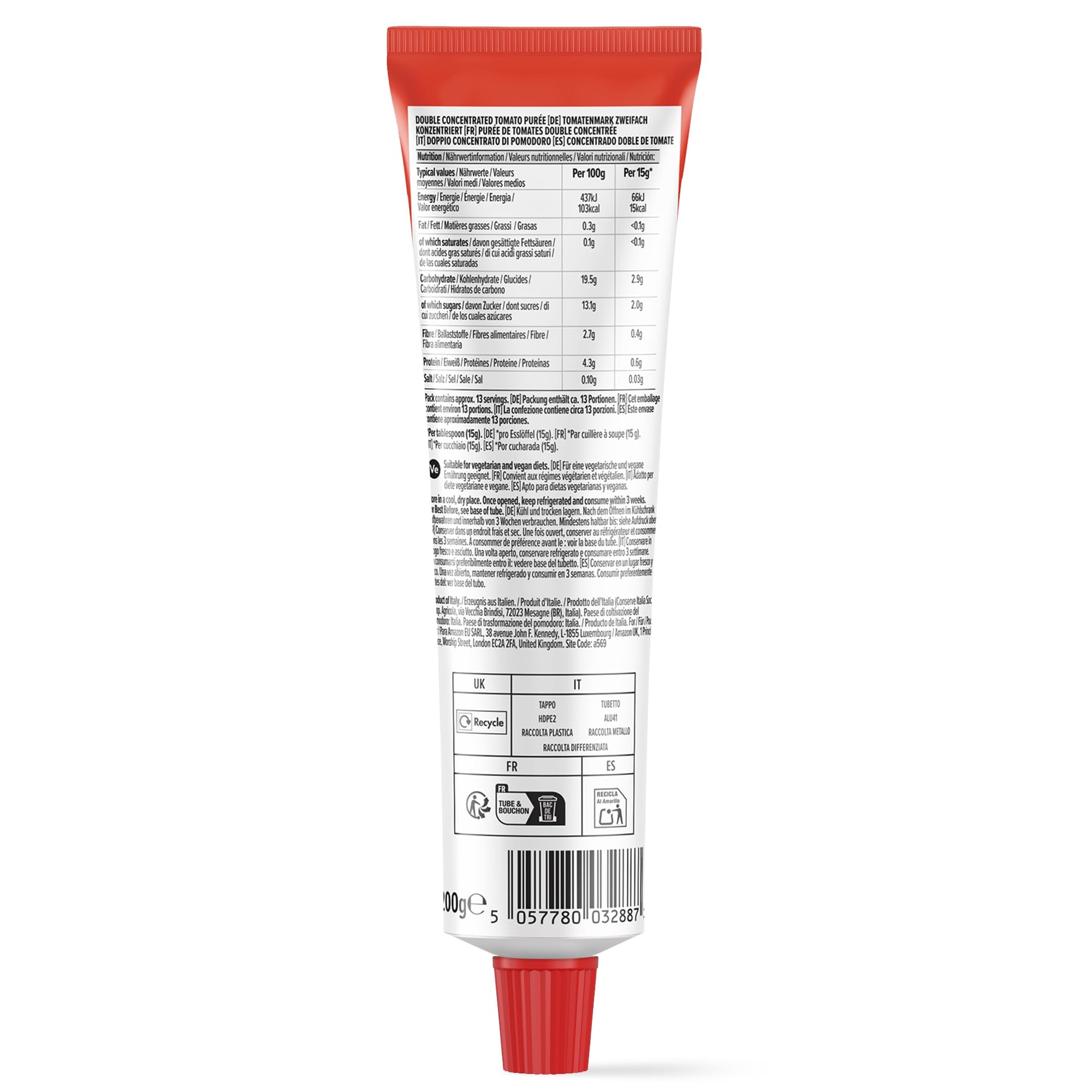by Amazon Doppio Concentrato di pomodoro 200 g italiano