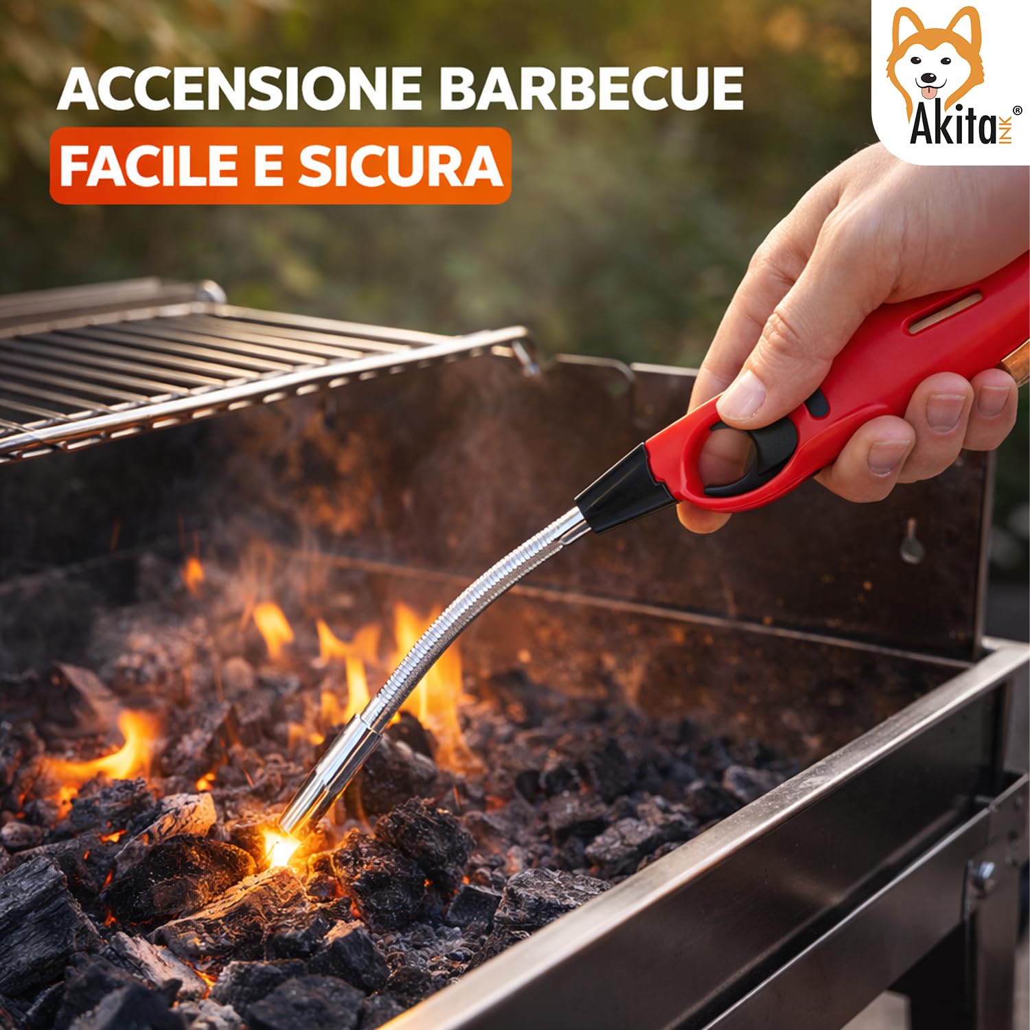 Akitaink Accendigas Lunghi Flessibili Set 5 pezzi Cucina