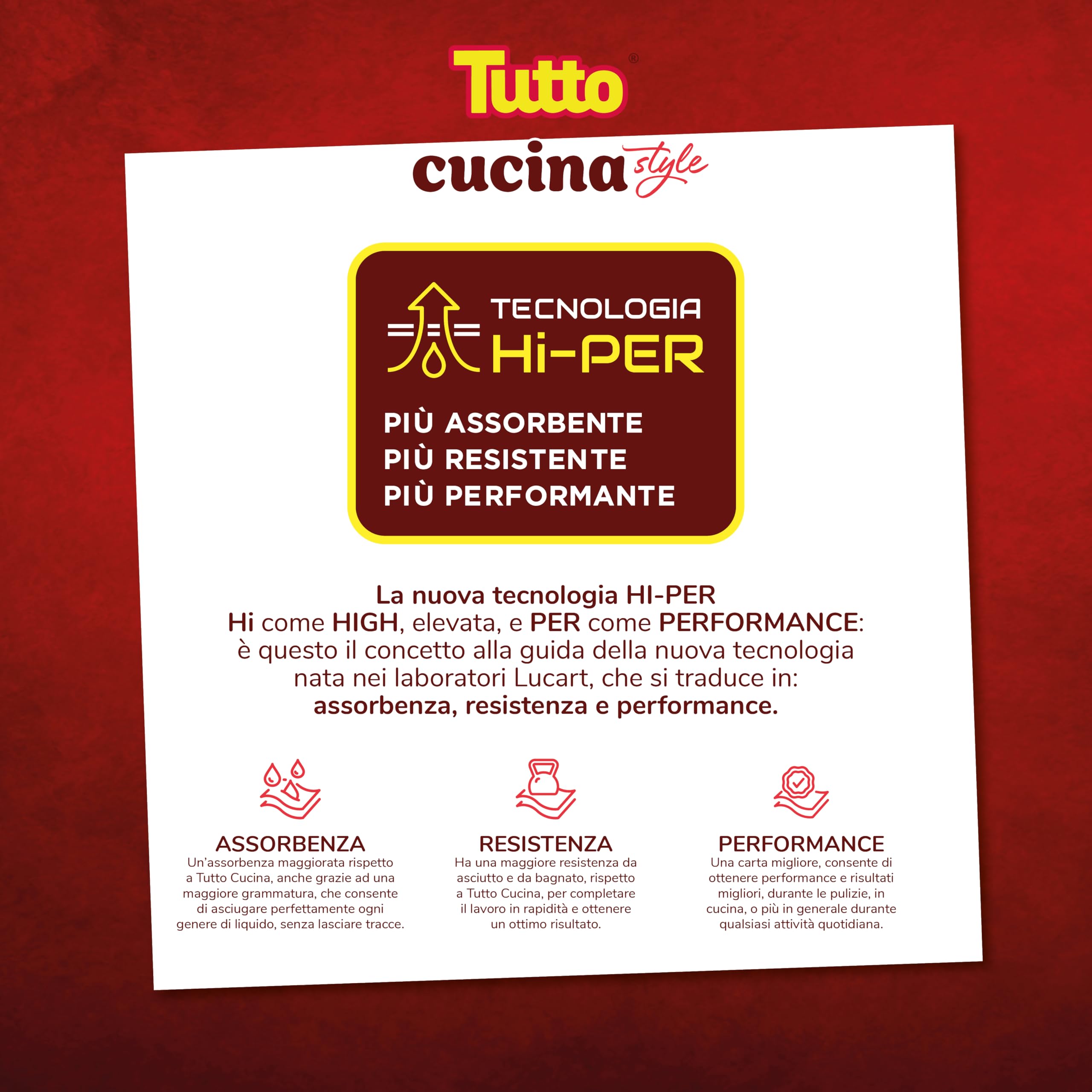 Tutto Cucina Style asciugatutto 18 rotoli maxi fogli assorbente