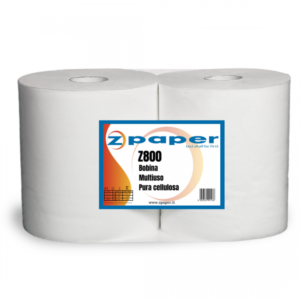 Zpaper Z800 Bobina Asciugatutto Carta 2 Rotoli 2 veli