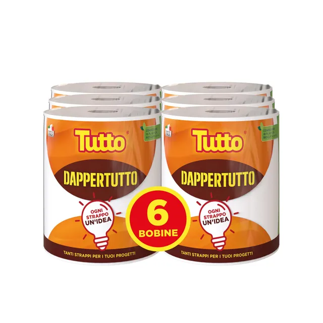 Tutto Dappertutto carta multiuso 2 veli 6 bobine x 400 strappi assorbente