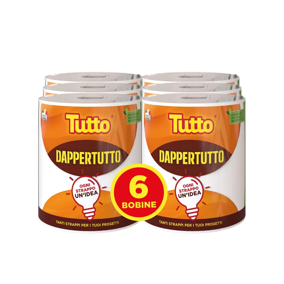 Tutto Dappertutto carta multiuso 2 veli 6 bobine x 400 strappi assorbente