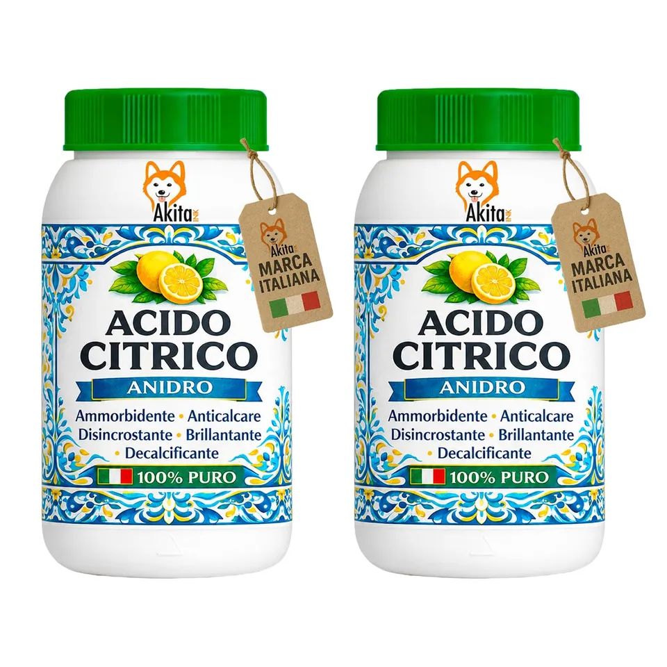 Akitaink Acido Citrico in Polvere 2 kg Multiuso