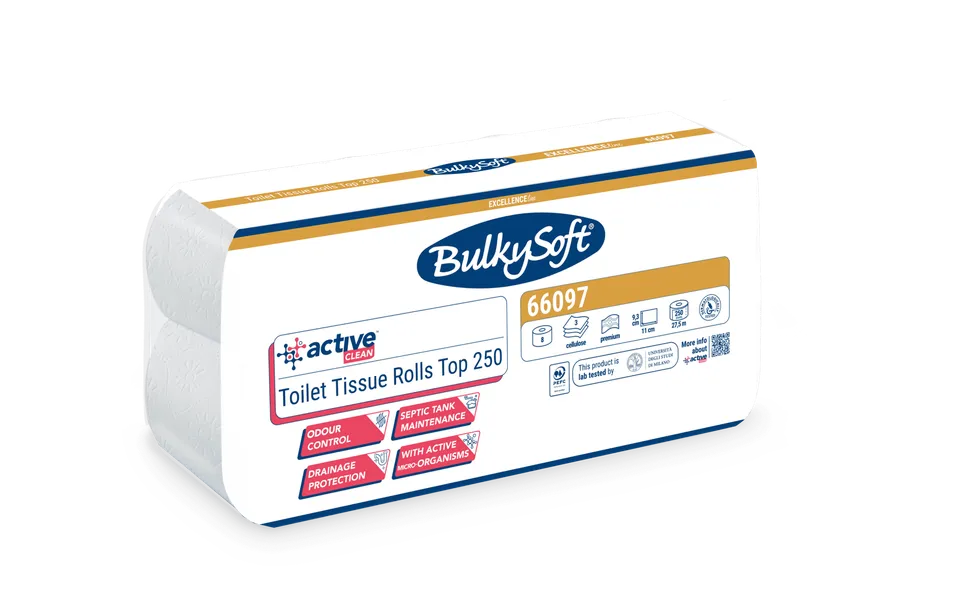 Bulkysoft Excellence Top 250 Active Clean carta igienica