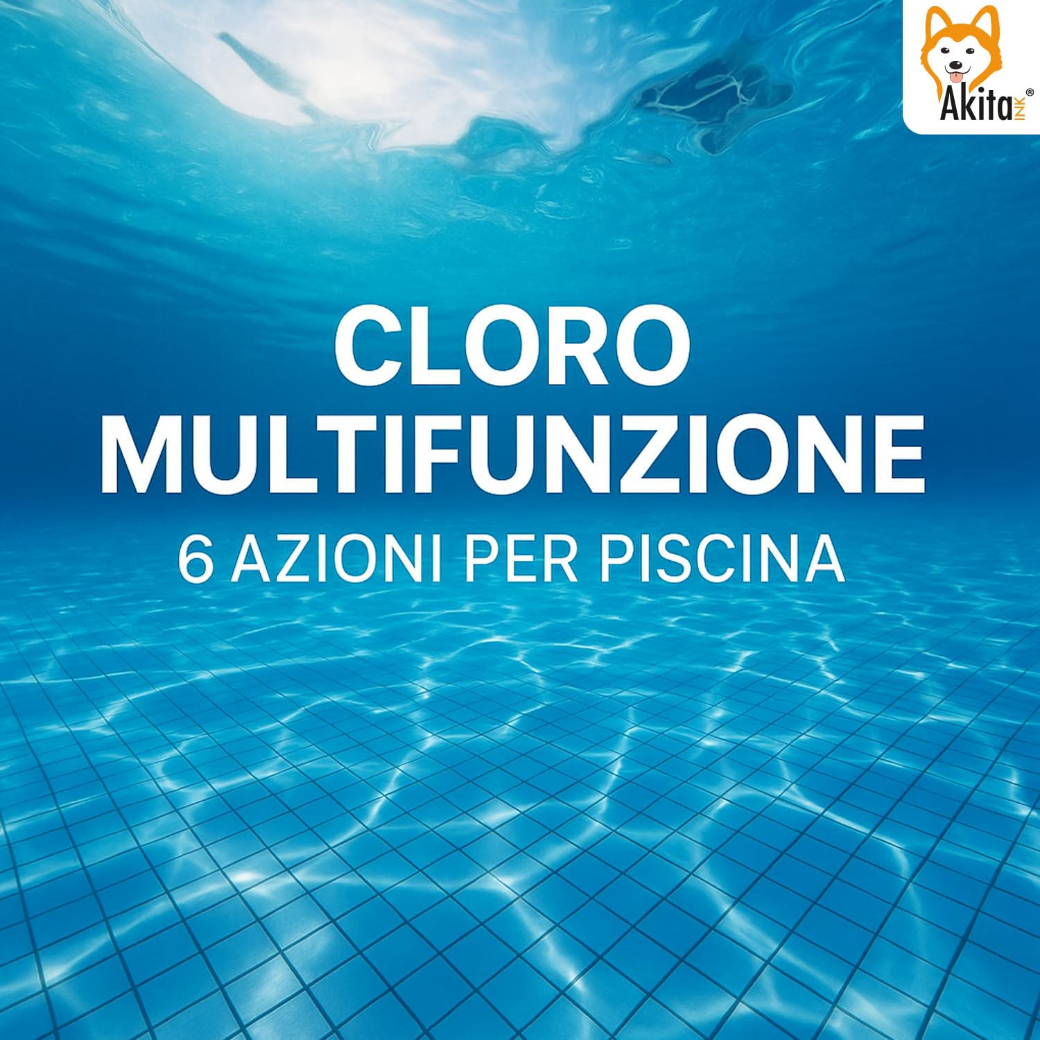 Akitaink Triplex pastiglie cloro 3 in 1 piscina 1 kg 200 g