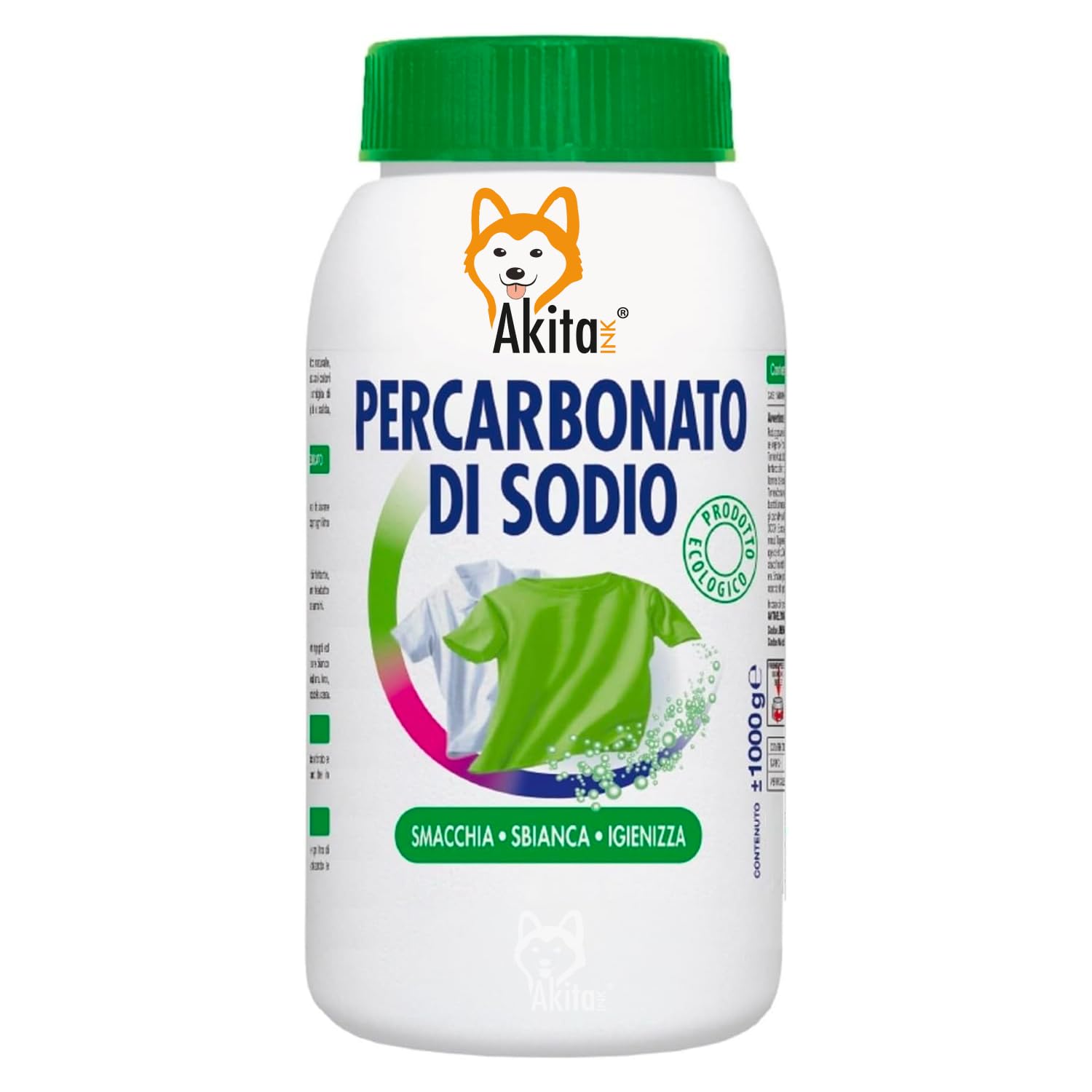 Akitaink Percarbonato di Sodio 1 Kg Sbiancante Bucato Puro