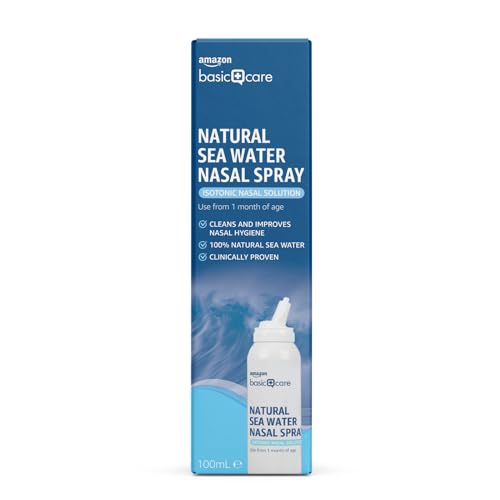 Amazon Basic Care Spray Nasale Acqua di Mare 100 ml Isotonico