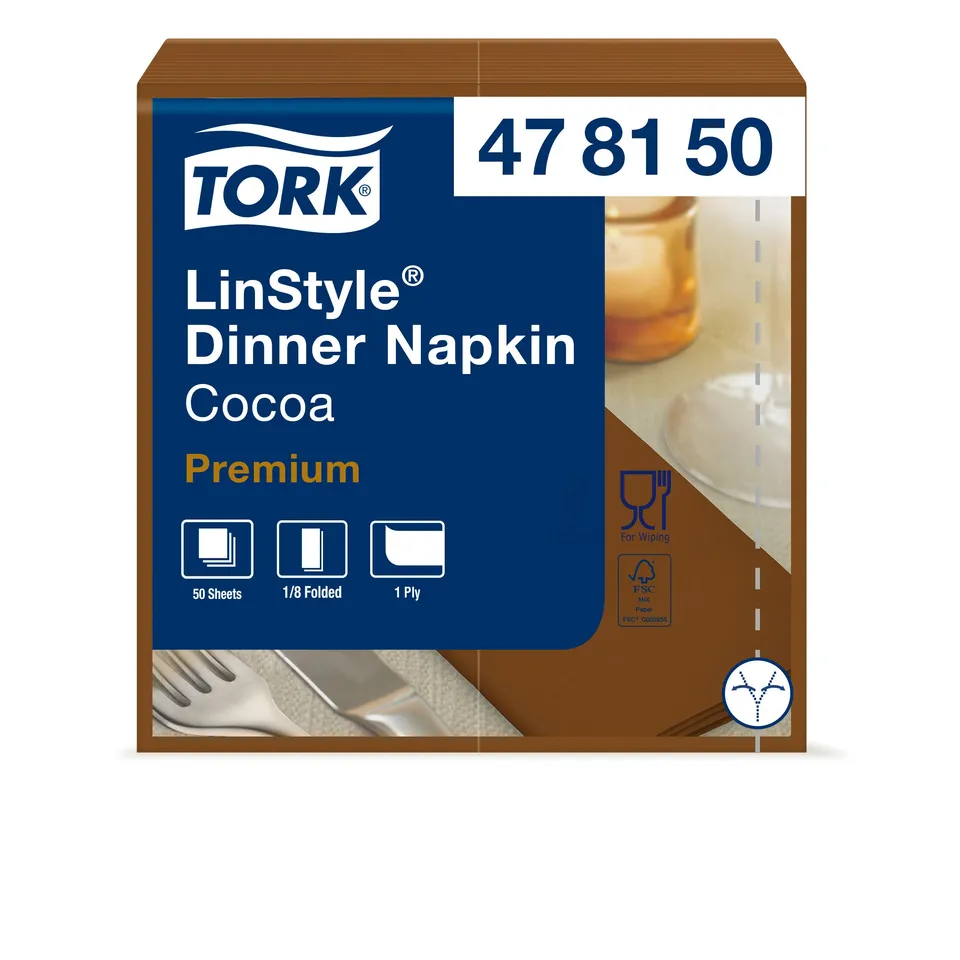 Tork LinStyle 478150 tovagliolo dinner cacao 40x39 cm 600 pz