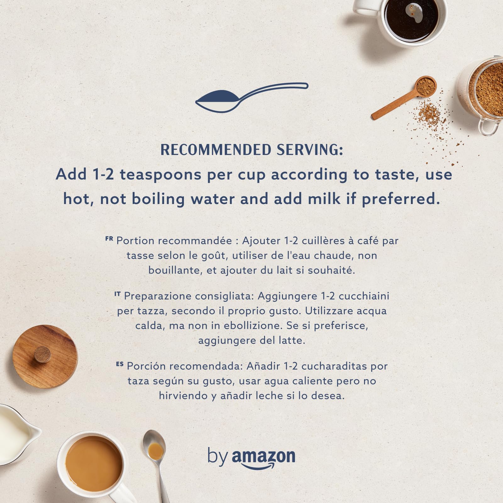 by Amazon Gold Caffè Solubile Decaffeinato 200 g Intensità 3
