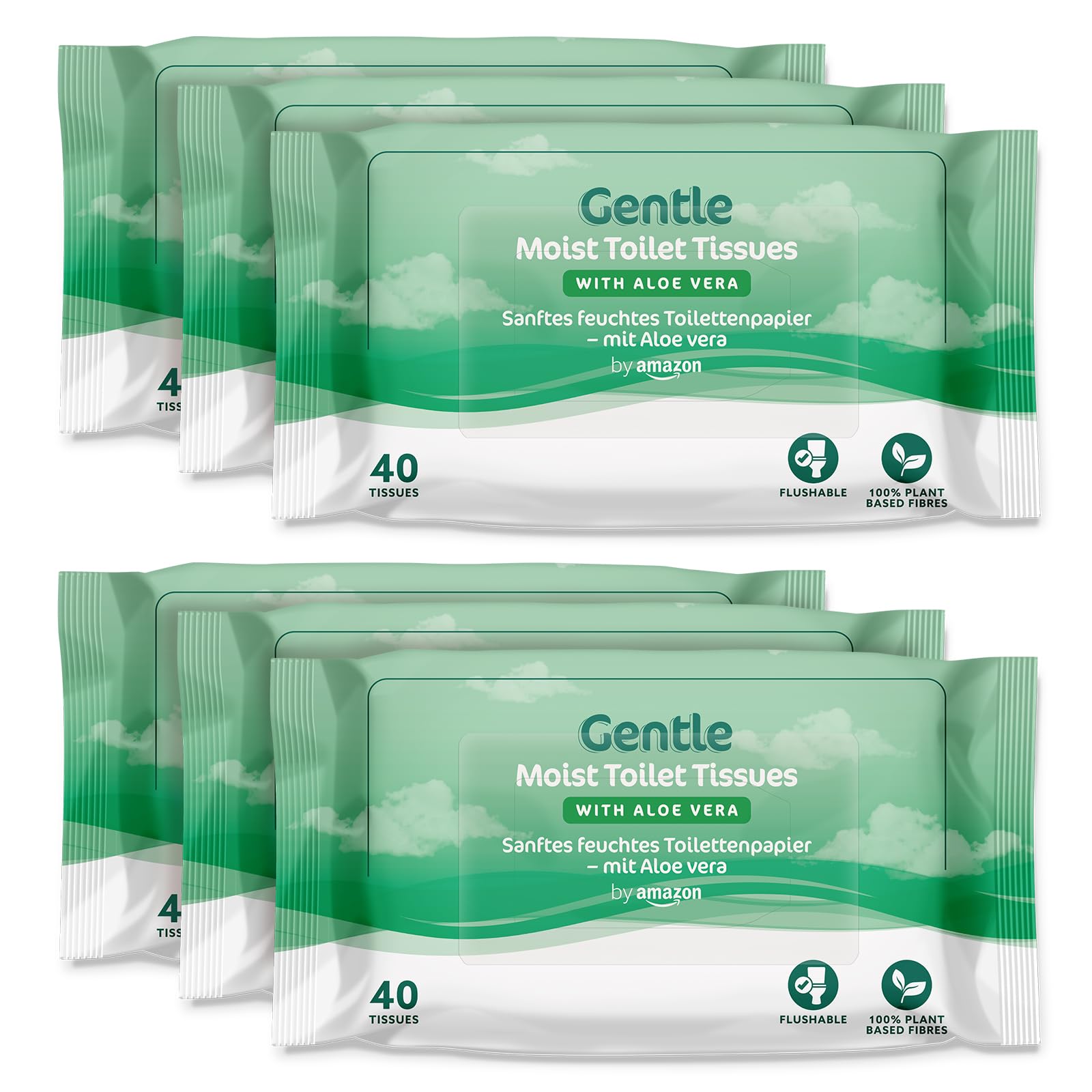 by Amazon Salviette Umide Aloe Vera 240 pezzi Gettabili WC