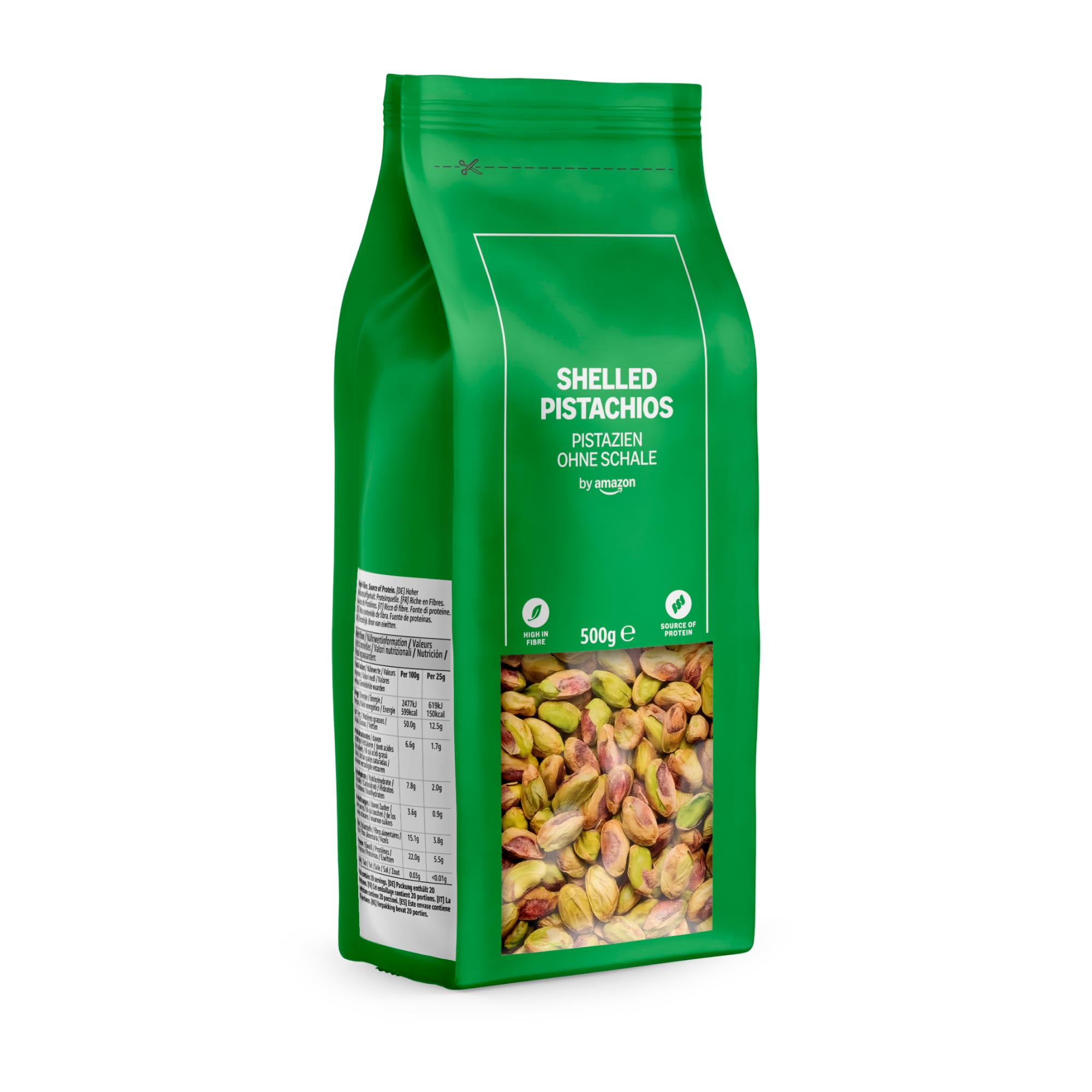 by Amazon Naturale pistacchi sgusciati 500 g non salati