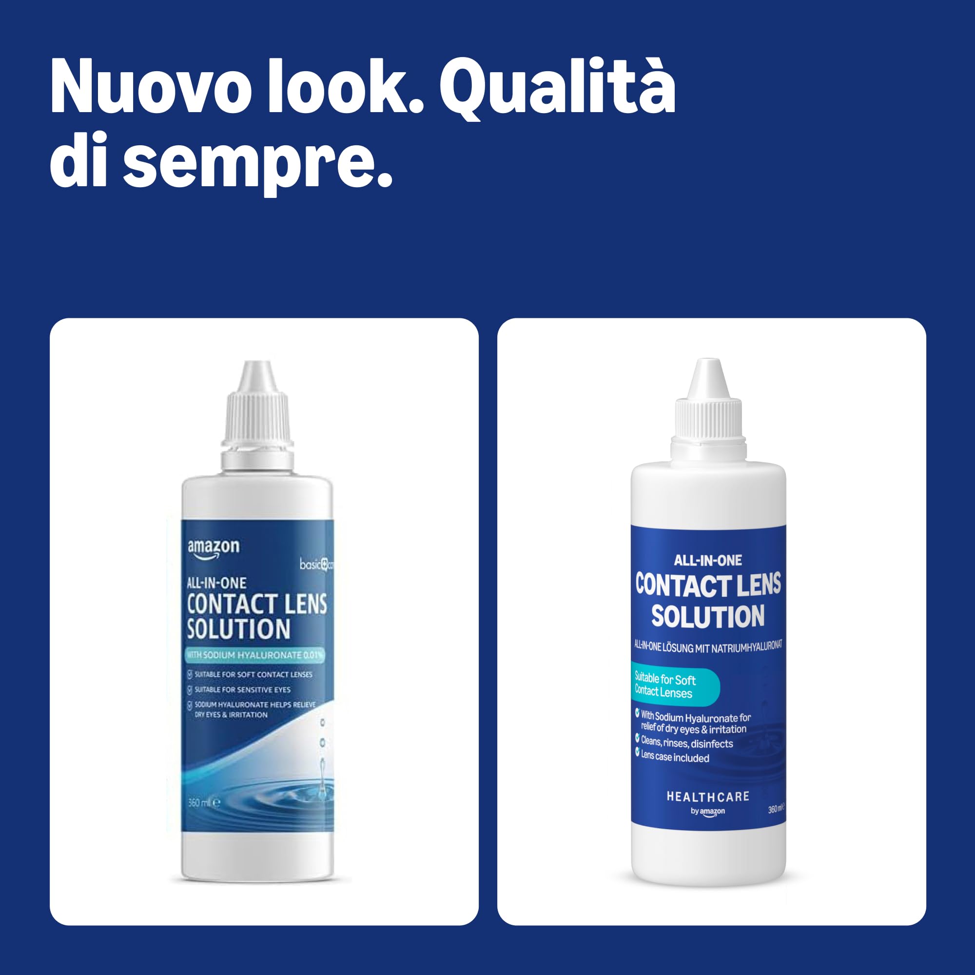Healthcare by Amazon Tutto-in-uno lenti morbide ialuronato 3x360ml