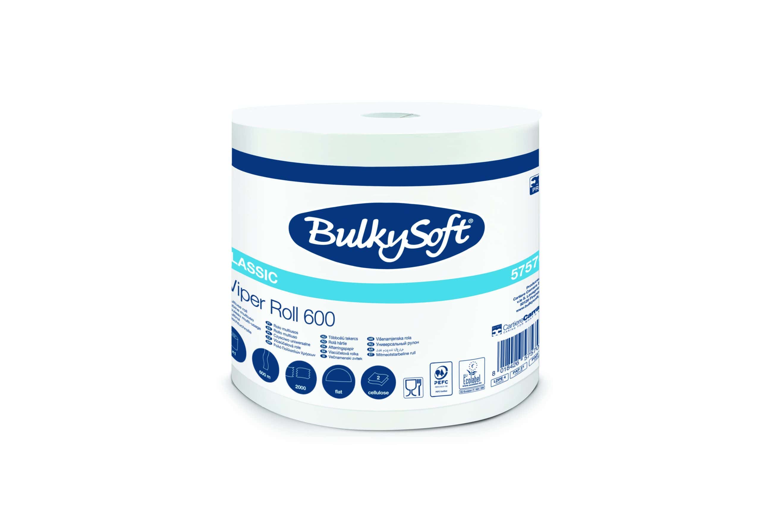 Bulkysoft Classic Wiper Roll 600 bobina carta 600