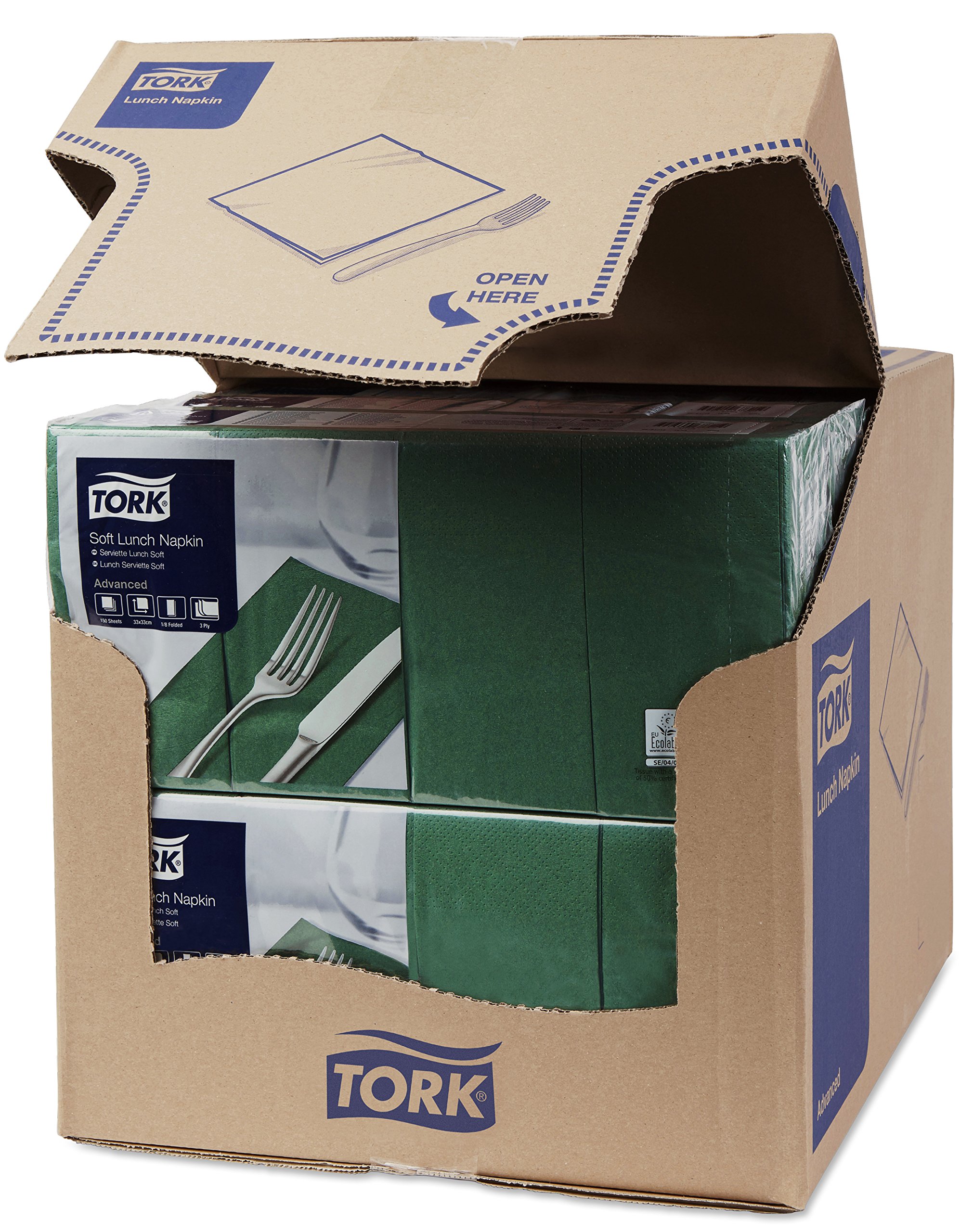 Tork Lunch Soft 477420 tovaglioli verde scuro 1500 pz 3 veli