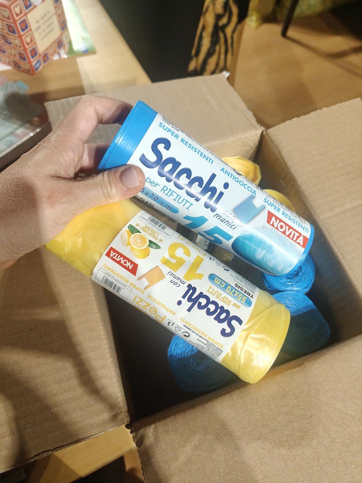 Akitaink sacchi spazzatura 45L 120 pz profumati antiforo