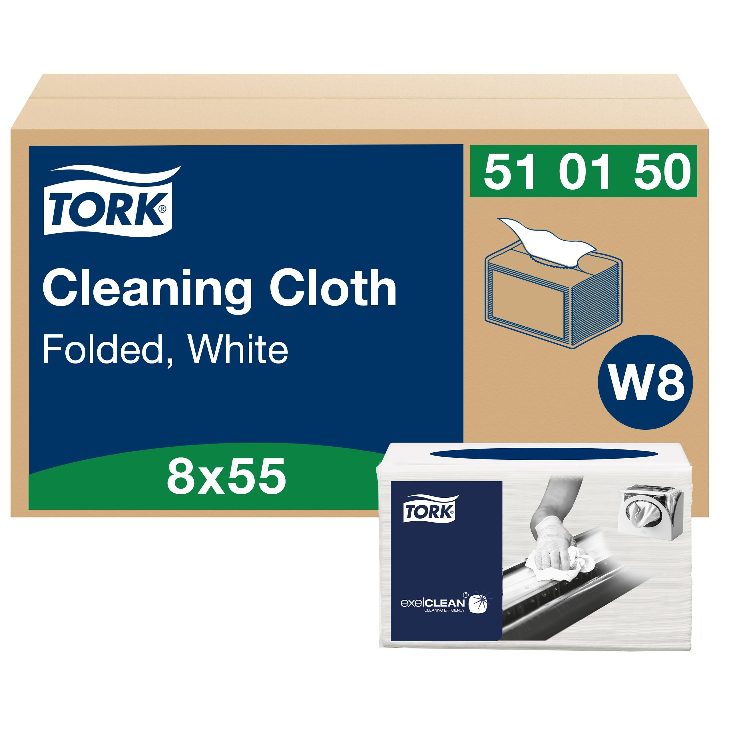 Tork W8 194450 panni pulizia blu 8x40 pezzi 320 totali