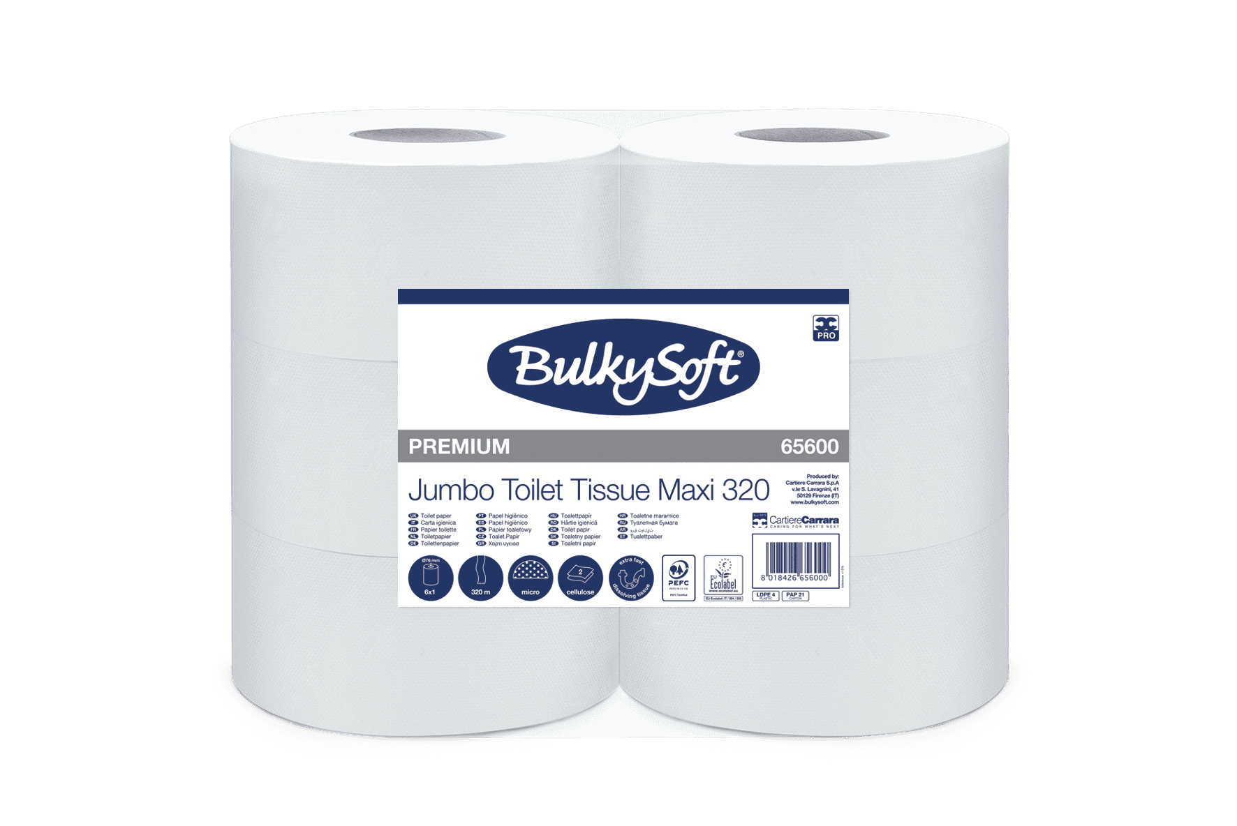 Bulkysoft Premium Jumbo Maxi 320 carta igienica