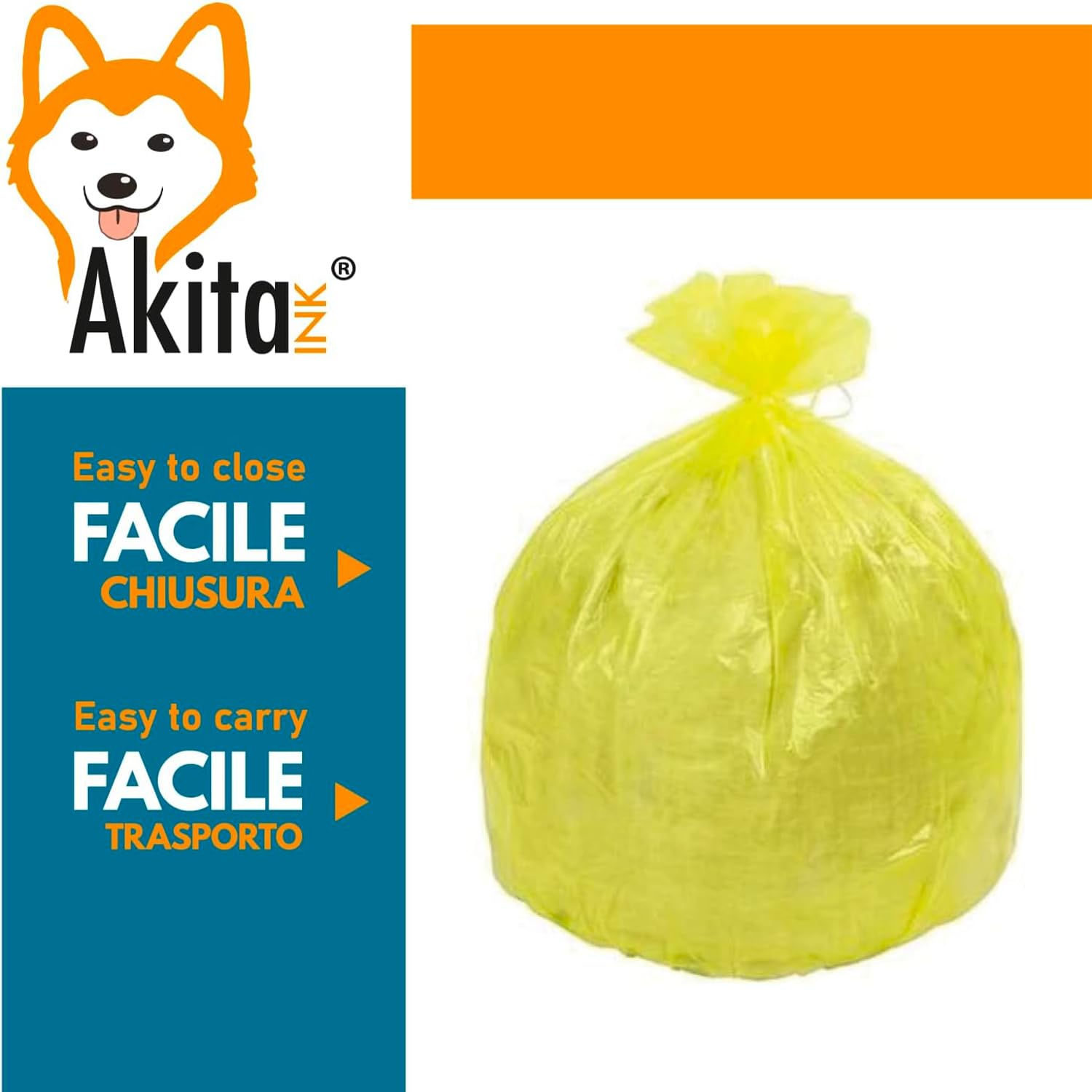 Akitaink Sacchi Spazzatura Trasparenti 30 L Resistenti