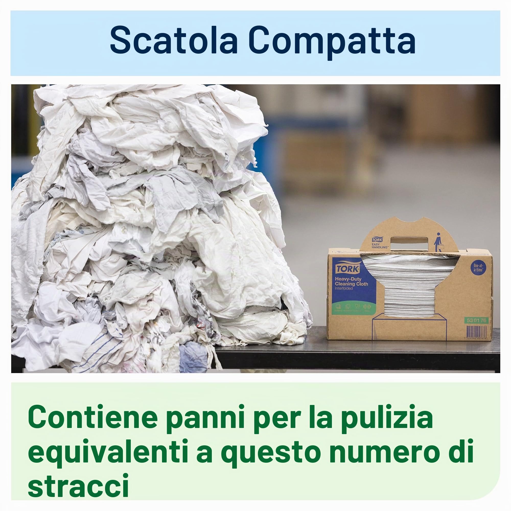 Tork Industrial Cleaning Cloth 520372 panni grigi 210 pezzi resistenti