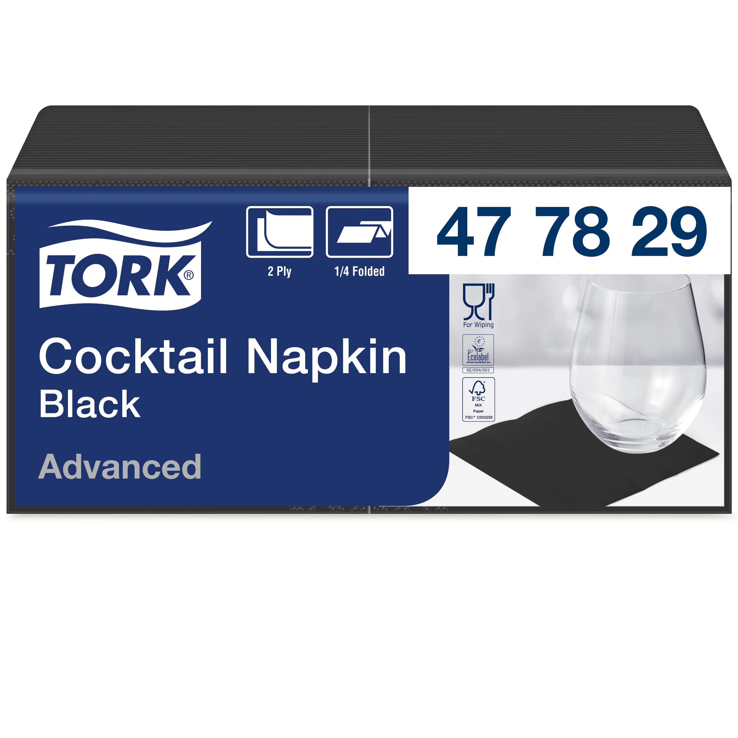 Tork Cocktail Advanced 477832 tovaglioli carta grigi 12x200 pz