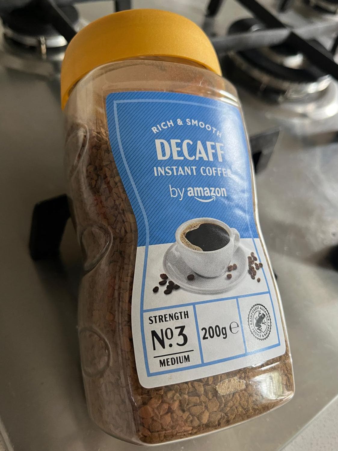 by Amazon Gold Caffè Solubile Decaffeinato 200 g Intensità 3