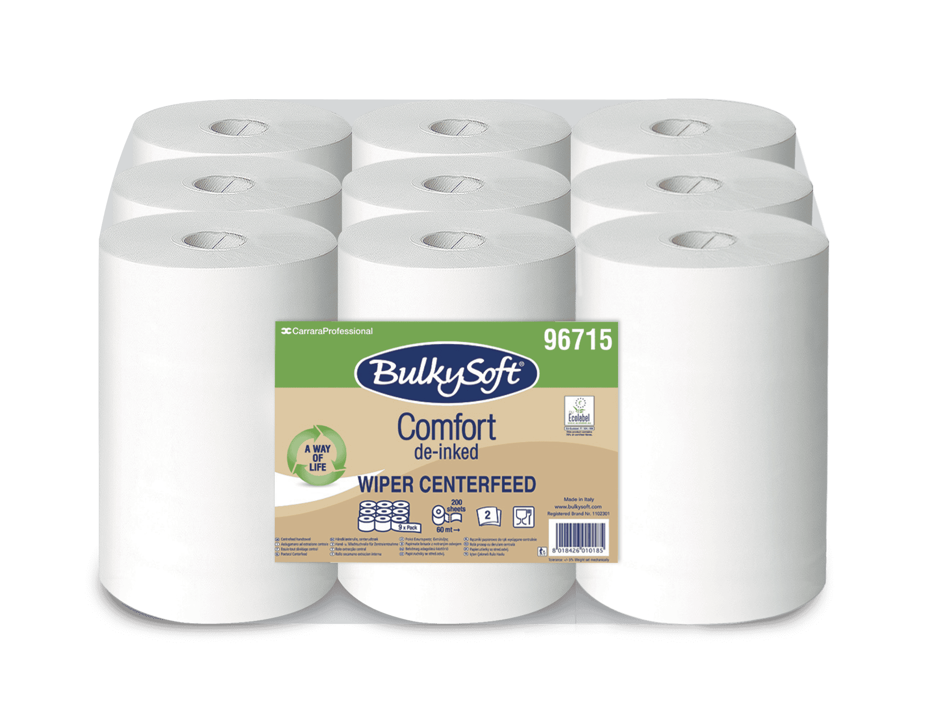 Bulkysoft Comfort asciugamani in rotolo 60 metri estrazione interna