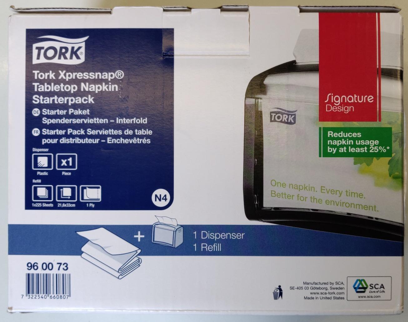 Tork Xpressnap 960073 starter pack dispenser tovaglioli grigio