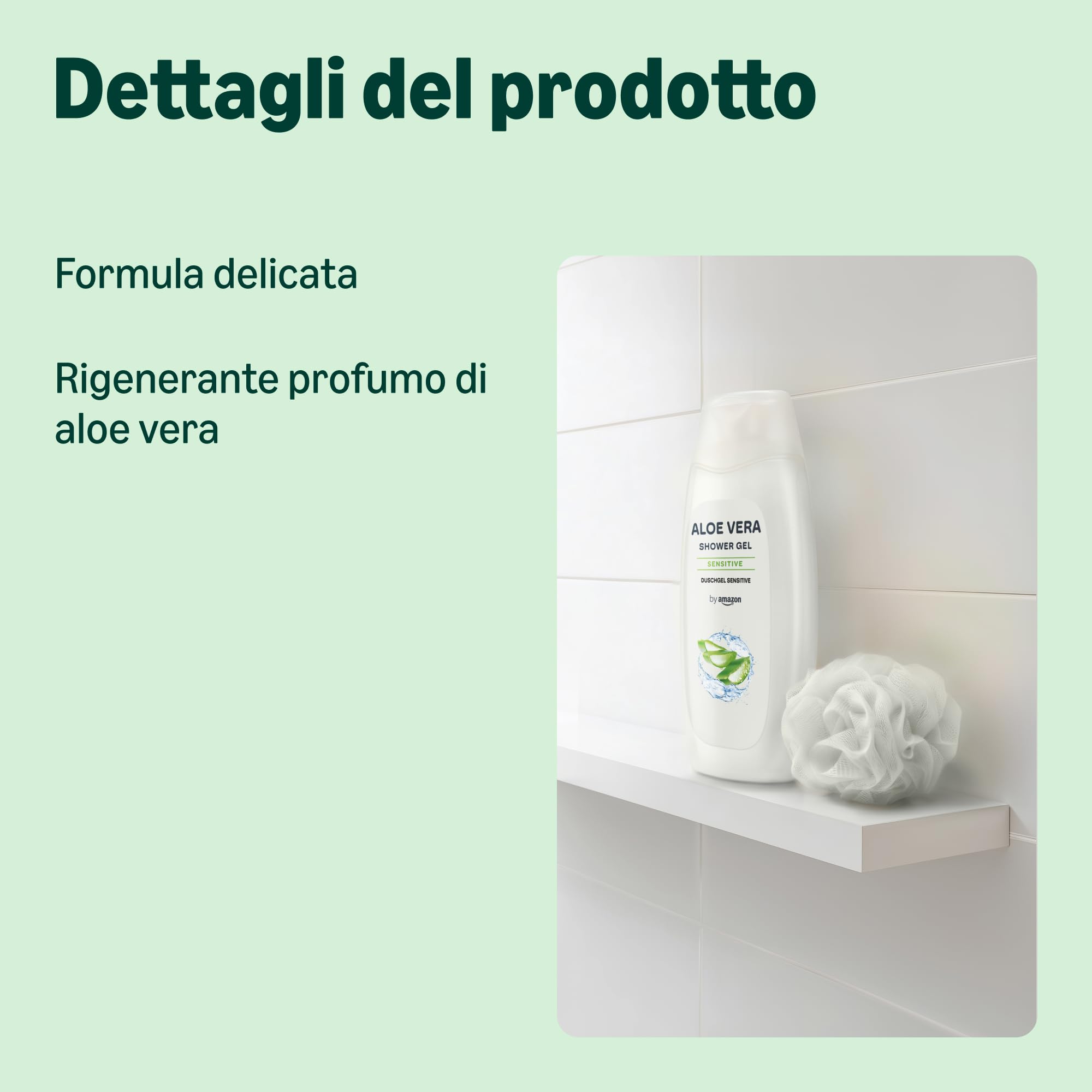 by Amazon Gel Doccia Aloe Vera pH Neutro 2x500 ml