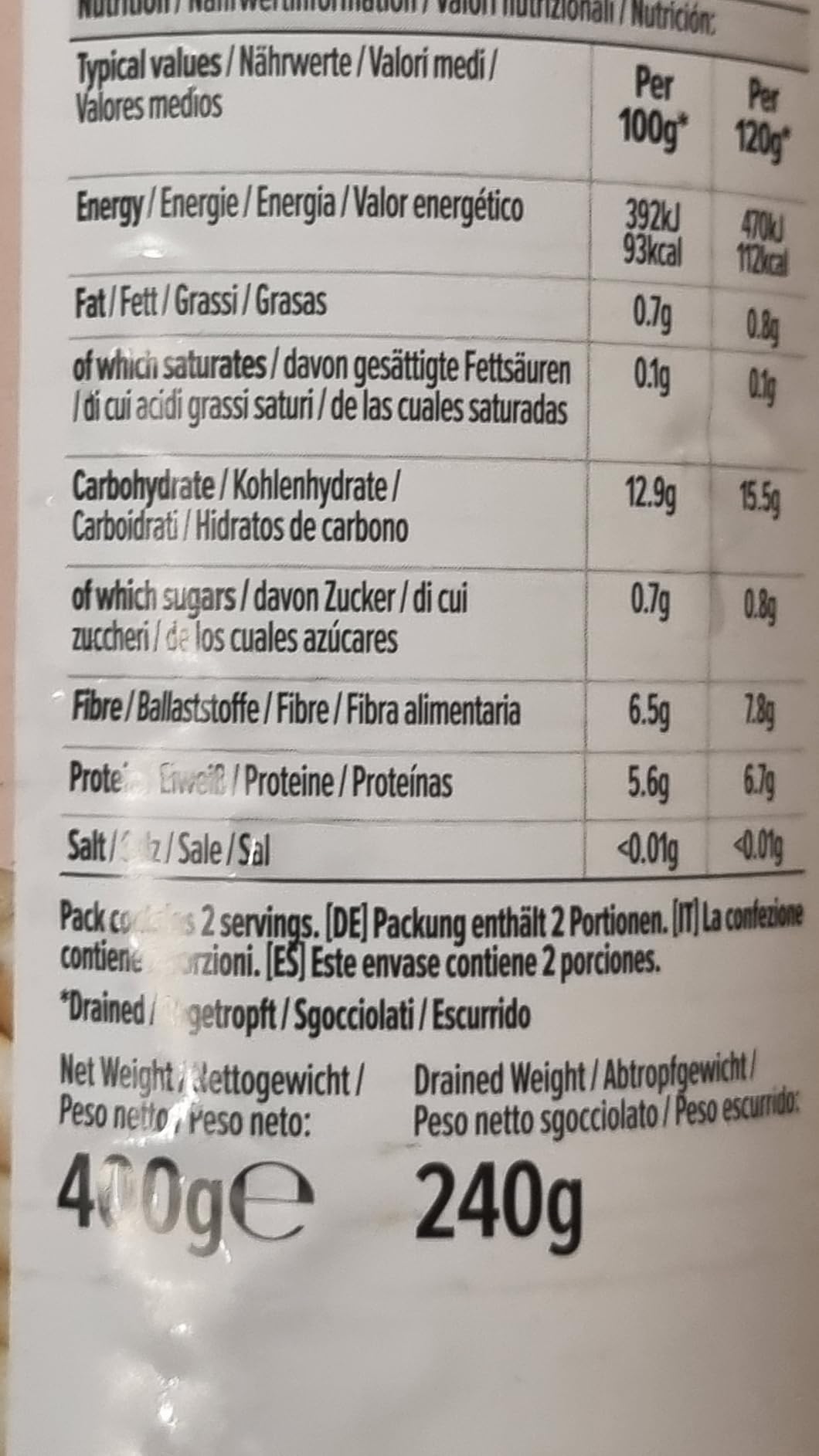 by Amazon Fagioli Cannellini in Acqua 400g vegani