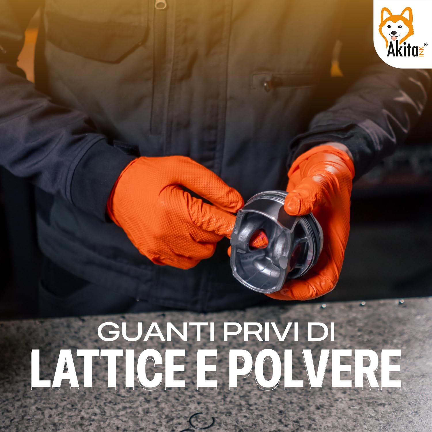 Akitaink Diamond guanti nitrile taglia L 100 pz extra