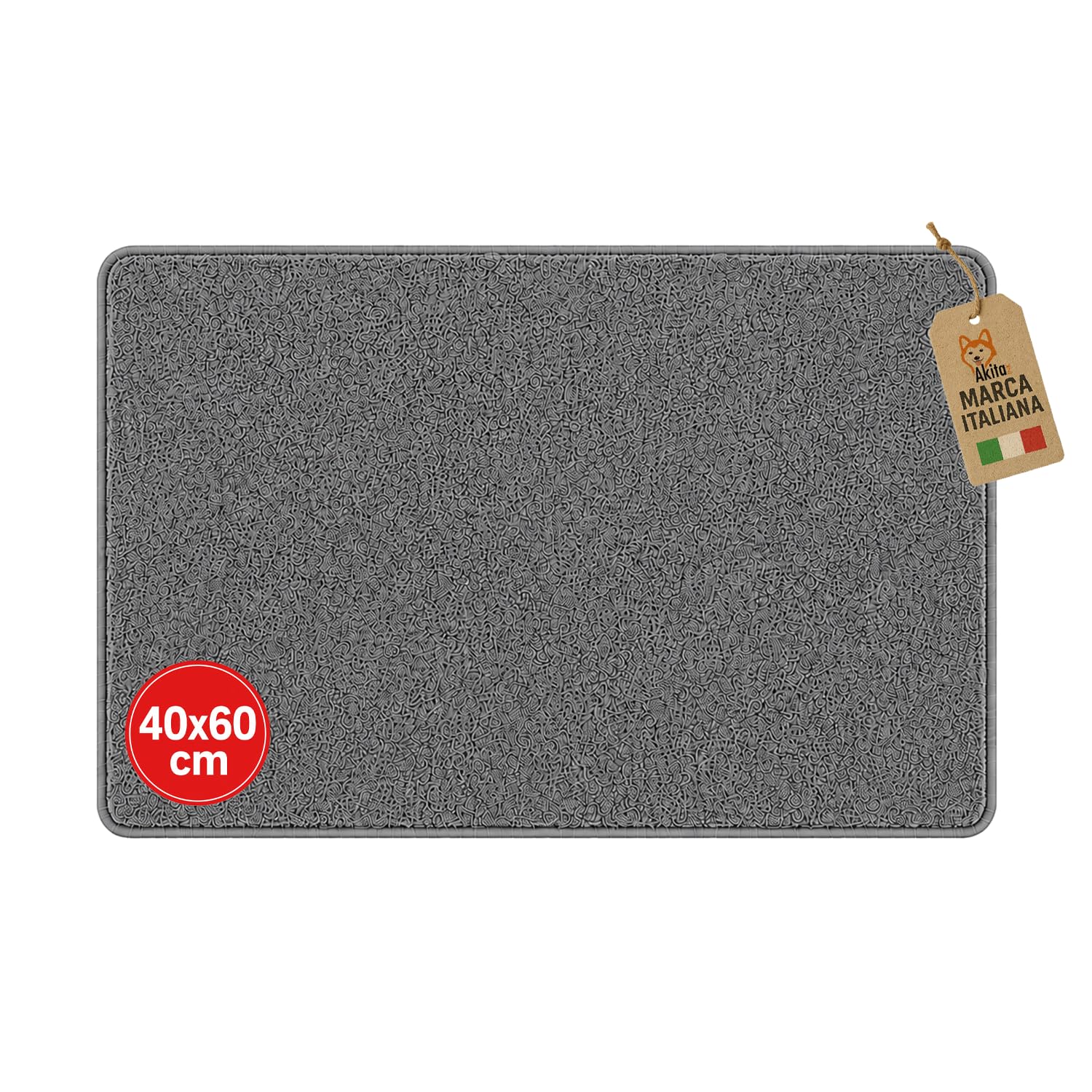 Akitaink Step tappeto bagno 40x60 cm rosso antiscivolo