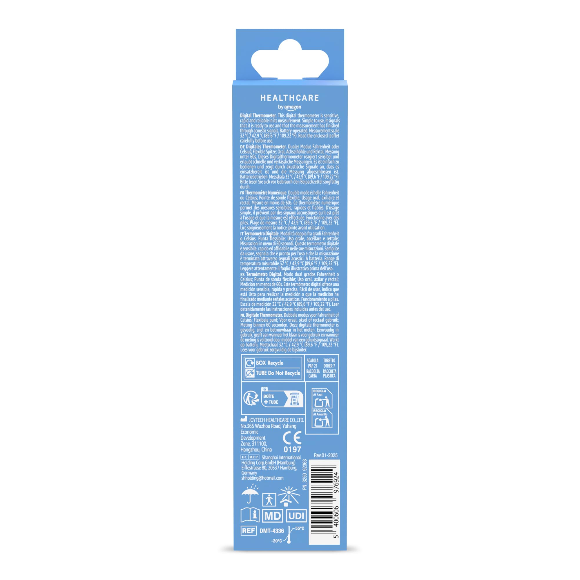 Healthcare by Amazon Termometro Digitale Blu Rapido