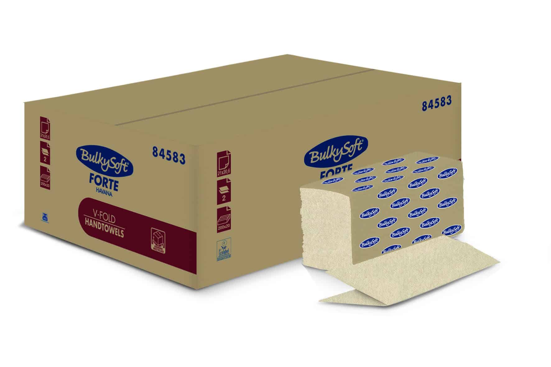 Bulkysoft Forte Havana asciugamano piegato a V 2 veli