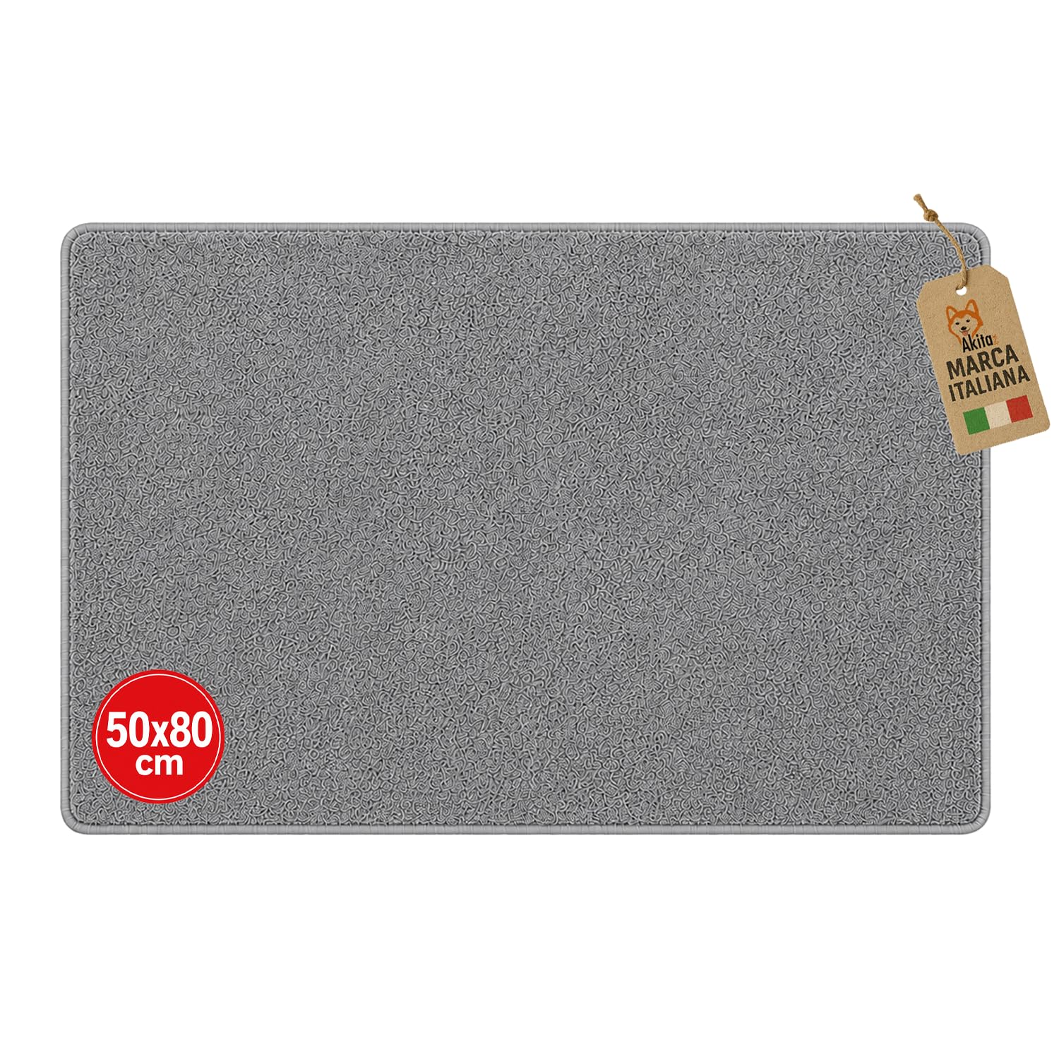 Akitaink Step tappeto bagno 50x80 cm rosso antiscivolo
