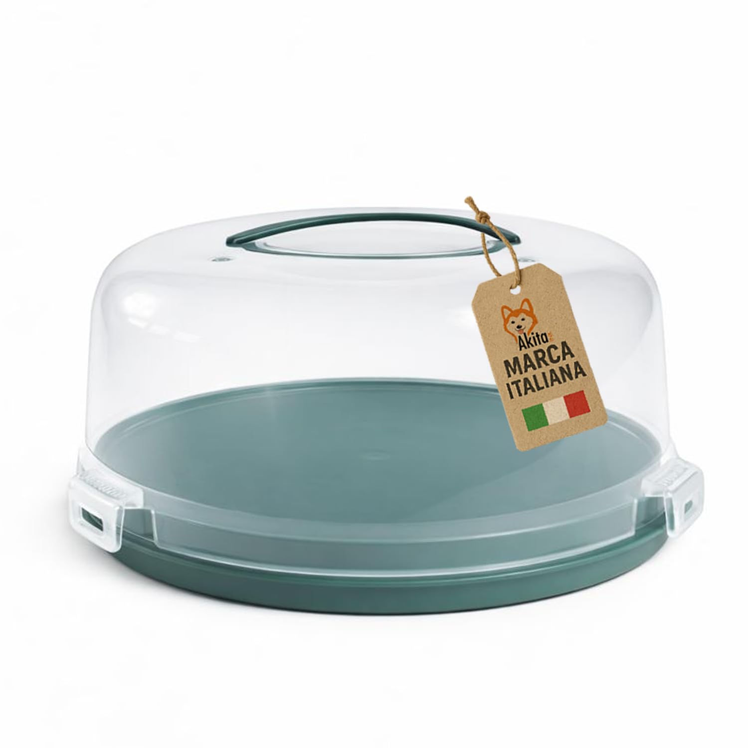 Akitaink porta torta con coperchio verde 28 cm