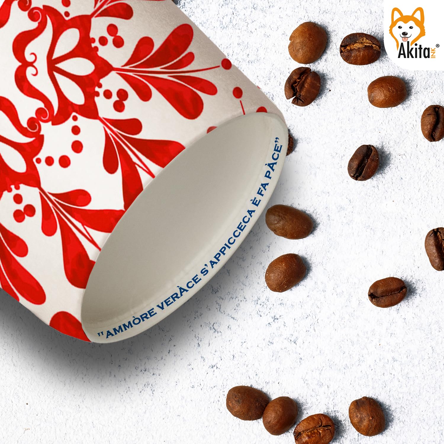 Akitaink Maiolika bicchieri caffè carta 75 ml 1000 pezzi