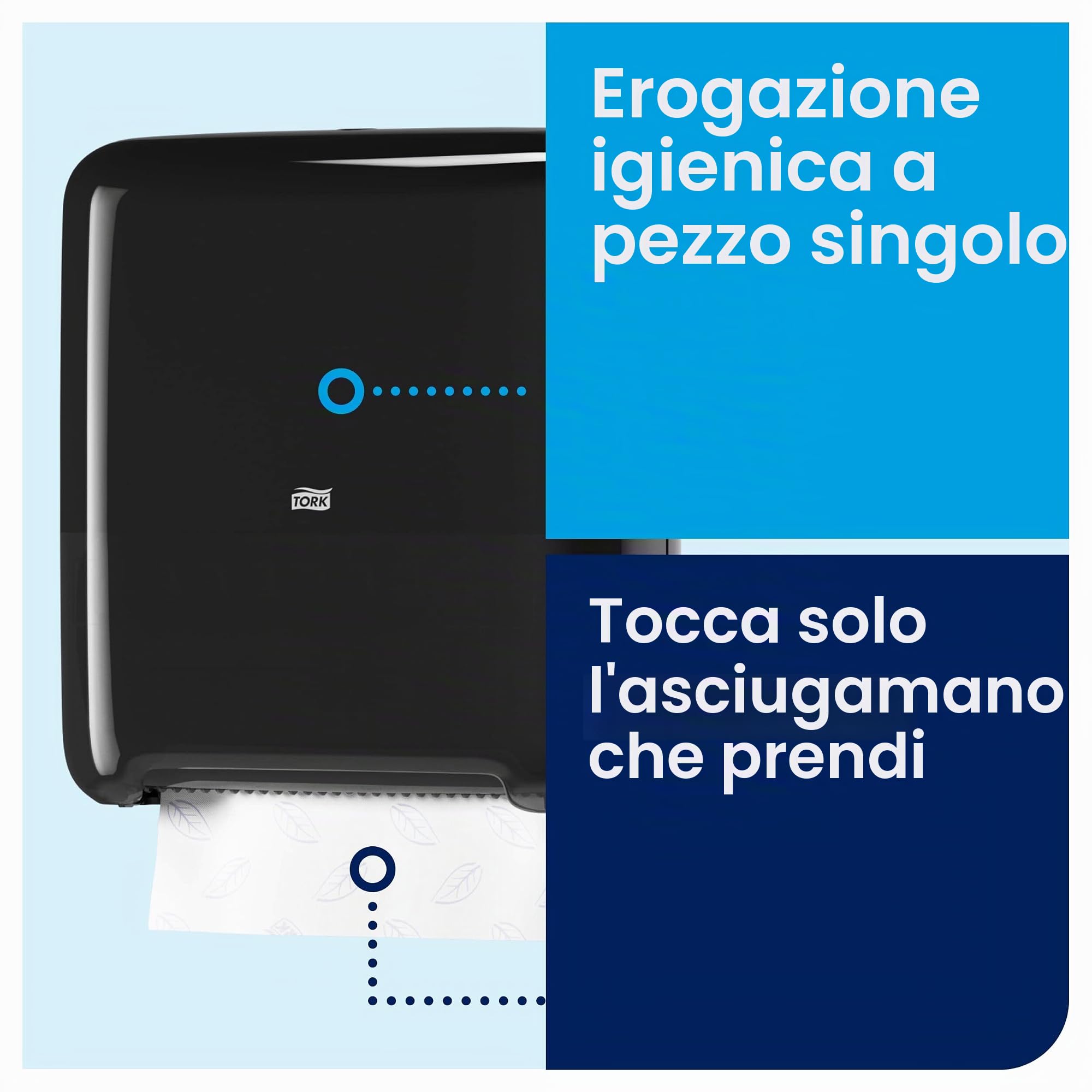 Tork Matic 551008 dispenser asciugamani H1 nero erogazione singola