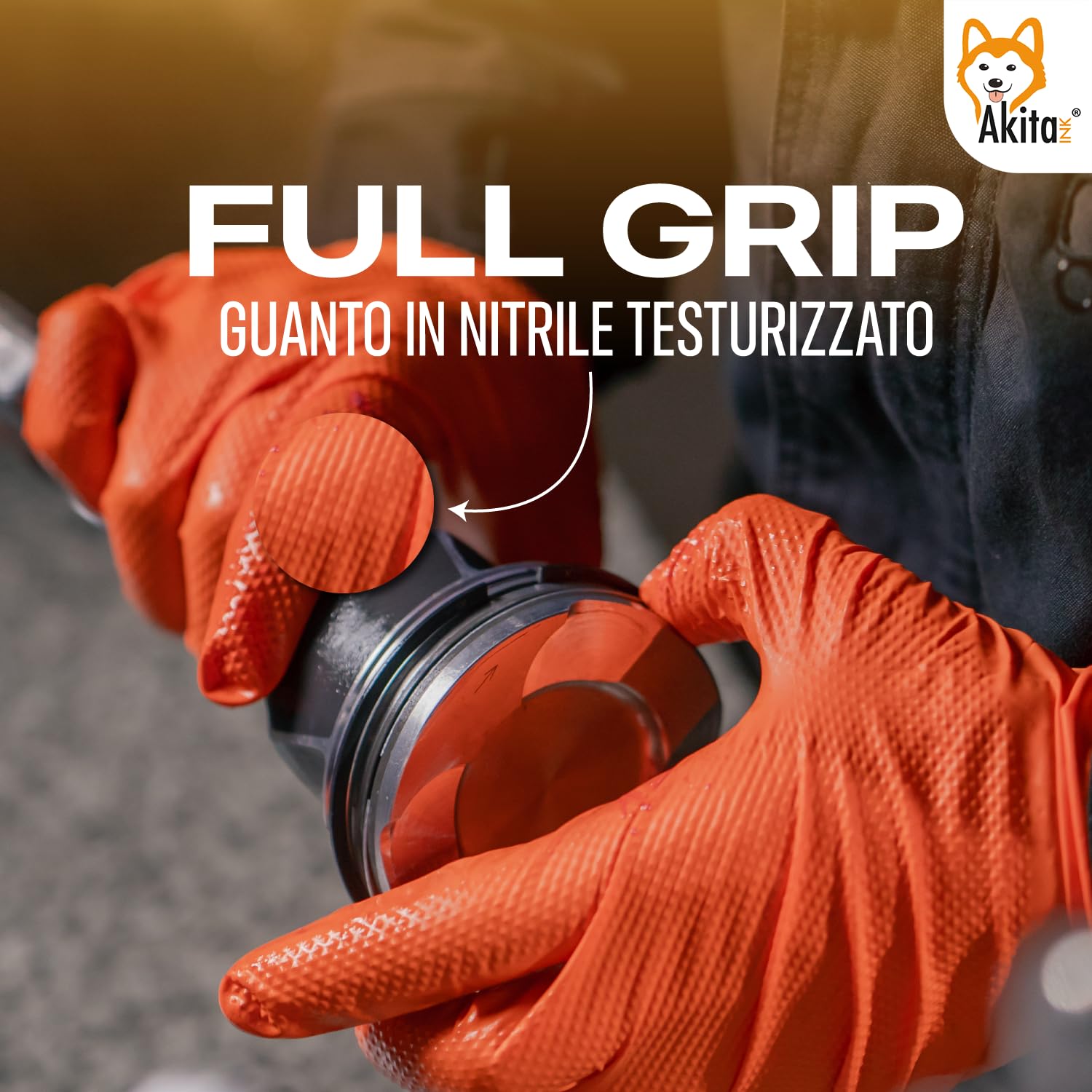 Akitaink Diamond guanti nitrile taglia L 100 pz extra